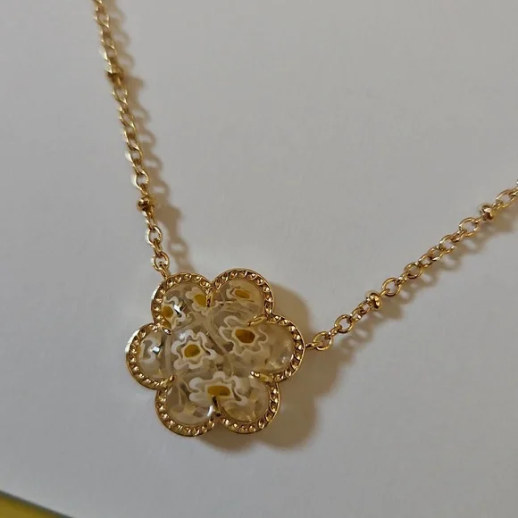 NEW! Kendra Scott 14k Gold Over Brass Cassie Pendant Necklace White Mosaic - Picture 6 of 8